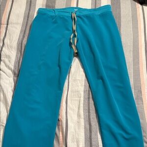 Women’s teal Figs Livingston scrub pants